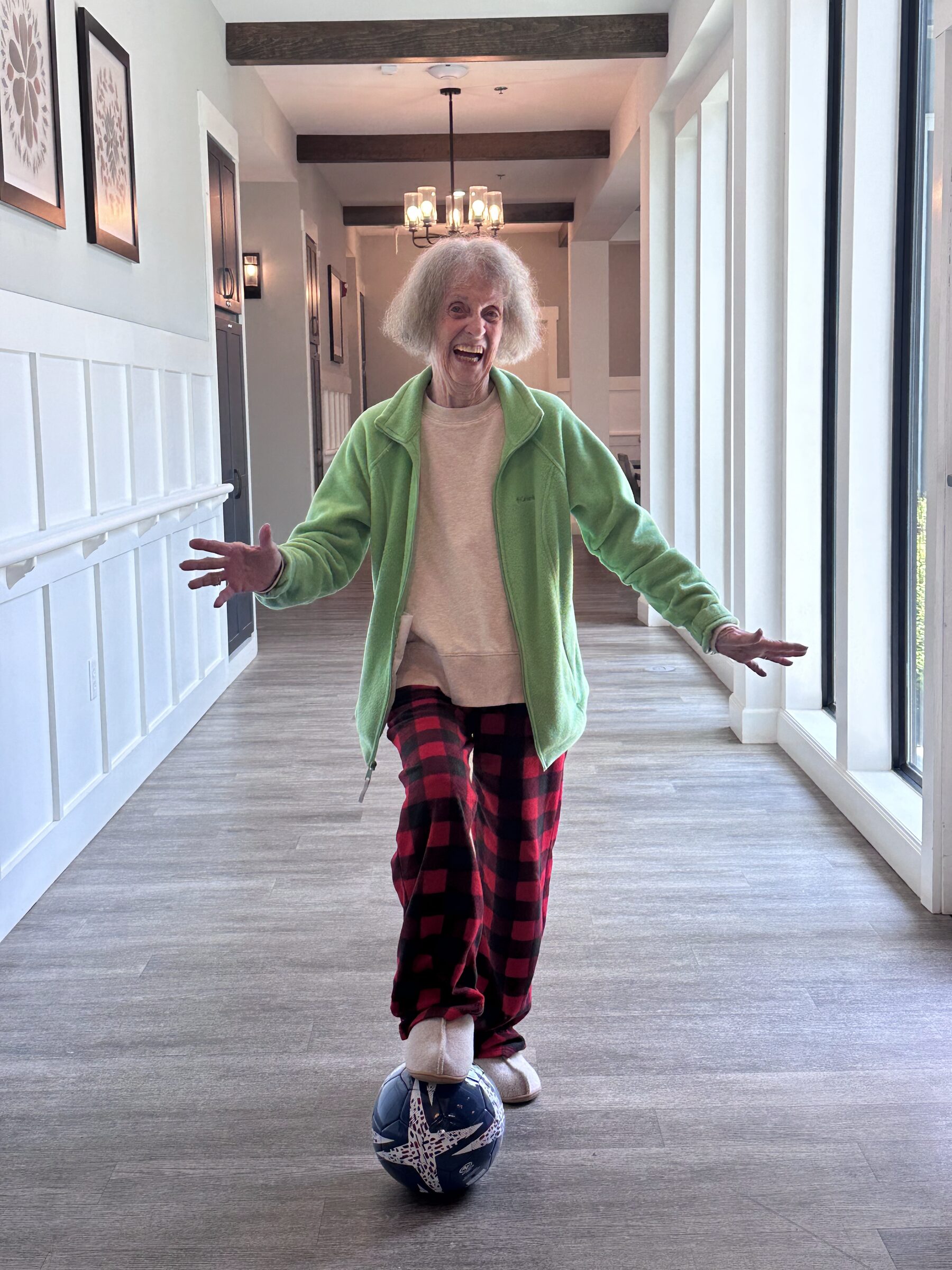 A resident enjoying an active lifestyle at Remember Me Senior Care